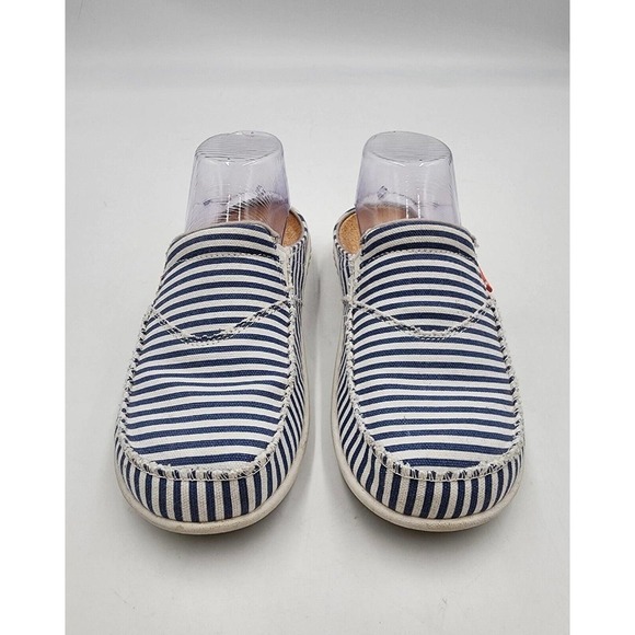 Spenco Siesta Montauk Casual Blue Stripe Canvas Comfort Slides Slip On… - Picture 4 of 9